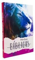 Livro Caderno de anotações para fazer devocional "Minhas Anotações Bíblicas" Leão Colorido com Lettering