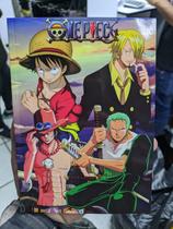 Livro/Caderno Especial - One Piece Luffy, Luffy, Zoro, Chopper, Nami com ilustrações e história do anime