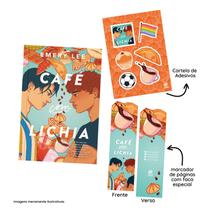 Livro - Café com Lichia com cartela de adesivos + marca página