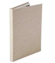 Livro caixa com revestimento em linho