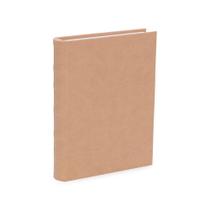 Livro-caixa em mdf com revestimento em pu caramelo mart