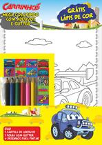Livro - Carrinhos - Mega colorindo com adesivos e glitter