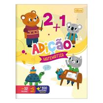 Livro Cartilha de Atividades Adição + de 100 Adesivos Aprender, Brincar e Colorir 32 Páginas - Tilibra