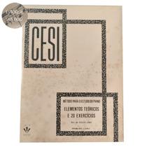 Livro cesi método para o estudo do piano elementos teóricos e 20 exercícios r. souza lima primeiro livro(estoque antigo)