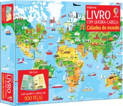 Livro - Cidades do mundo: Livro com quebra-cabeça