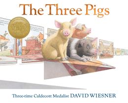 Livro Clarion The Three Pigs, vencedor do Caldecott 2002