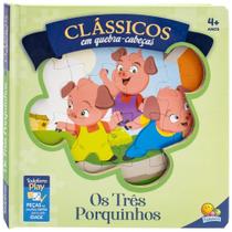 Livro - Clássicos em quebra-cabeças: Três Porquinhos, Os Livro - Clássicos em quebra-cabeças: Três Porquinhos, Os