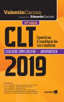 Livro - CLT : Comentários à consolidação das leis de trabalho - 43ª edição de 2019