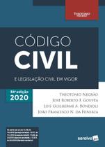 Livro - Código Civil e Legislação Civil em Vigor - 38ª Edição 2020