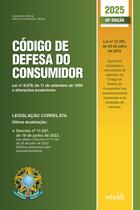 Livro - CÓDIGO DE DEFESA DO CONSUMIDOR 2025 - 40ª Edição Atualizada Livro - CÓDIGO DE DEFESA DO CONSUMIDOR 2025 - 40ª Edição Atualizada