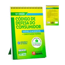 Livro Código de Defesa do Consumidor Com Apoio de Mesa 14ª Edição - Rideel