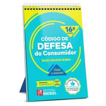 Livro Código De Defesa Do Consumidor Edição Atualizada 2025/2026 Capa Dura Espiral 34 Páginas Com Apoio De Mesa