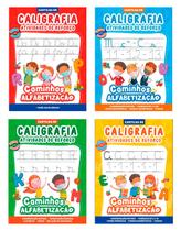 Livro - Coleção Caligrafia e Atividades de Reforço - Kit com 4 Cartilhas