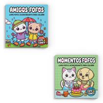 Livro - Coleção Cute & Comfy Colorir Fofo - Kit com 2 Livros de Colorir Adulto