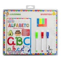 Livro Colecao Escolinha Animada Alfabeto Letras Cursinas Com Quadro / Lousa Branca+3 Caneta+100 Marc
