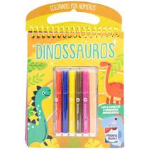 Livro - Colorindo por Números: Dinossauros