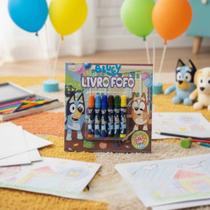 Livro Colorir Bluey Infantil Canetinhas Pintar Cute Kids On Line Editora