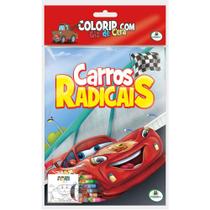Livro - Colorir com Giz de Cera: Carros Radicais