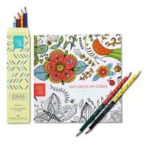 Livro Colorir Crer Pra Ver Natura + Lápis Cor Faber Castell Livro Colorir Crer Pra Ver Natura + Lápis Cor Faber Castell