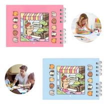 Livro Colorir Pintar Capa Dura Premium 50 páginas Ursinhos Diversos desenhos