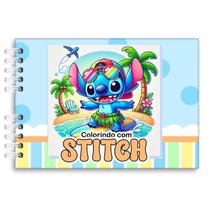 Livro Colorir Relaxante Stitch. Tema Divertido -50 folhas- Capa Dura kids Adulto