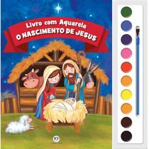 Livro com Aquarela O nascimento de Jesus Ciranda Cultural