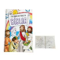 Livro Com Espiral Colorindo Histórias Da Bíblia Infantil
