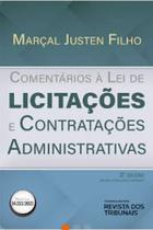 Livro Comentários a Lei de Licitações e Contratações Administrativas - Justen Filho - RT - REVISTA DOS TRIBUNAIS - RT