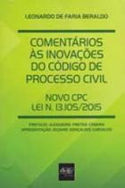 Livro - Comentários Ás Inovações do Código de Processo Civil: Novo Cpc Lei N. 13.105-2015 - Editora