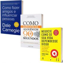 Livro Como Fazer Amigos e Influenciar Pessoas + Como Convencer Alguém + Negocie Como se sua Vida Dependesse Disso Livro Como Fazer Amigos e Influenciar Pessoas + Como Convencer Alguém + Negocie Como se sua Vida Dependesse Disso