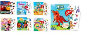 Livro Completando a Cena Com Adesivos - Selva, João e Maria, Dinossauros e Unicornios TEMA:JOAO E MARIA Livro Completando a Cena Com Adesivos - Selva, João e Maria, Dinossauros e Unicornios TEMA:JOAO E MARIA