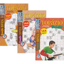 Livro Coquetel Palavras Cruzadas Difícil Desafio Topázio - Kit 3 Volumes