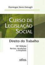 Livro - Curso de de legislação social: Direito do trabalho - 12ª edição