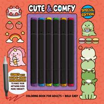 Livro - Cute & Comfy Coloring Book for Adults - Bold Easy - Special Edition - Livro de Colorir Adulto