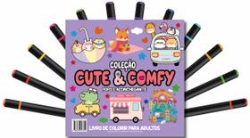 Livro - Cute & Comfy Coloring Book for Adults - Fofo e Aconchegante - Livro de Colorir Adulto Livro - Cute & Comfy Coloring Book for Adults - Fofo e Aconchegante - Livro de Colorir Adulto
