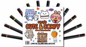 Livro - Cute & Comfy Coloring Book for Adults - Fofo e Aconchegante - Livro de Colorir Adulto Livro - Cute & Comfy Coloring Book for Adults - Fofo e Aconchegante - Livro de Colorir Adulto
