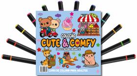 Livro - Cute & Comfy Coloring Book for Adults - Fofo e Aconchegante - Livro de Colorir Adulto Livro - Cute & Comfy Coloring Book for Adults - Fofo e Aconchegante - Livro de Colorir Adulto