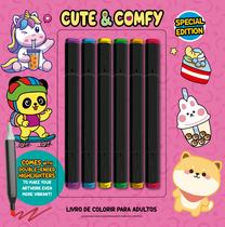 Livro - Cute & Comfy Coloring Book for Adults - Special Edition - Livro de Colorir Adulto