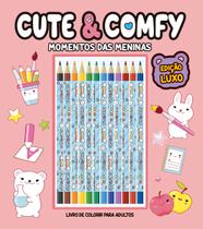 Livro - Cute & Comfy Momentos das Meninas - Edição de Luxo - 12 Lápis de Cor