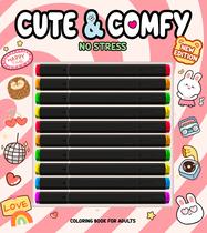 Livro - Cute & Comfy New Edition - No Stress - Livro de Colorir Adulto
