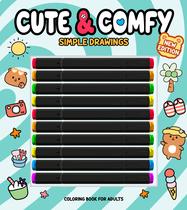 Livro - Cute & Comfy New Edition - Simple Drawings - Livro de Colorir Adulto Livro - Cute & Comfy New Edition - Simple Drawings - Livro de Colorir Adulto