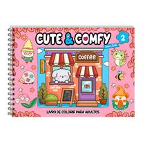 Livro - Cute & Comfy Super Extra - Livro de Colorir Adulto - Capa Dura Holográfica