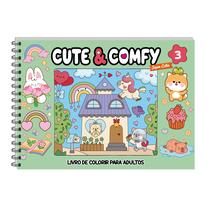 Livro - Cute & Comfy Super Extra - Livro de Colorir Adulto - Capa Dura Holográfica