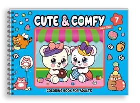 Livro - Cute & Comfy Super Extra - Livro de Colorir Adulto - Capa Dura Holográfica
