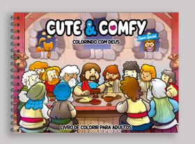 Livro - Cute & Comfy Super Special - Livro de Colorir Adulto - Colorindo com Deus - Capa Holográfica Livro - Cute & Comfy Super Special - Livro de Colorir Adulto - Colorindo com Deus - Capa Holográfica