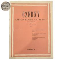 Livro czerny l'arte di render agili le dita 50 studi brillanti op.740 per pianoforte (riboli)