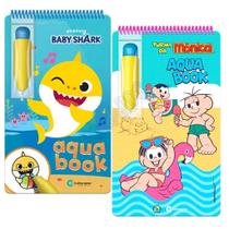 Livro da Turma da Mônica e Baby Shark Com Atividades Água Livro da Turma da Mônica e Baby Shark Com Atividades Água