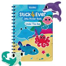 Livro de adesivos Jelly DINO MINI Stick4Ever para crianças com 50 adesivos