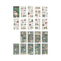 Livro De Adesivos PET De Natal 18 Peças À Prova d'Água Para Scrapbooking Decoração De Planejador