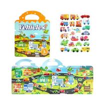 Livro De Adesivos Reutilizáveis Para Crianças Com Temas Diversos, Brinquedo Educativo De